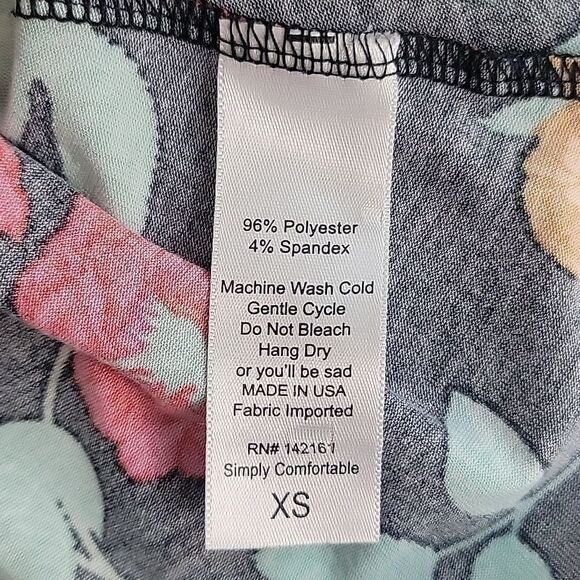 LulaRoe floral print a-line midi skirt Women's Size XS - Picture 8 of 10